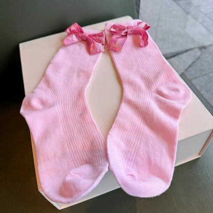 Kawali Anime Barbie Home Floor Socks Pink Fashion Sweet Warm Soft Comfortable Ins Cute Girls Gift Birthday Gift For Girlfriend - petguardiansupplies