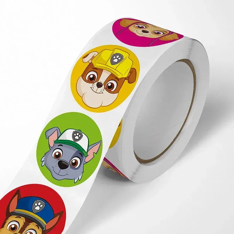 New 500PCS Paw Patrol Children's Cartoon Stickers Cute Kids Stationery Supplies School Teacher Supplies Reward Sticker Toys Gift - petguardiansupplies