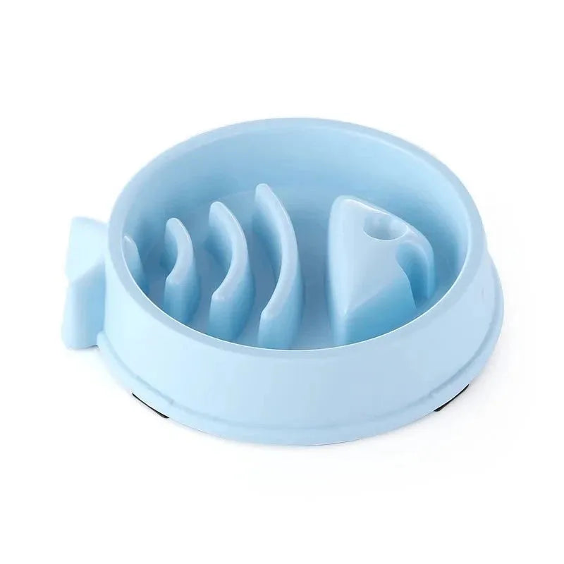 Pet Cat Dog Slow Food Bowl Fat Help Healthy Round Anti-choking Thickened And Non-slip Multiple Colors Shapes - petguardiansupplies