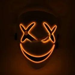 Led Light Pitch-dark Bullet Smiley Caterpillar Transparent Full Face Ghost Face Clown Black Covenant Witch Halloween Party Masks - petguardiansupplies