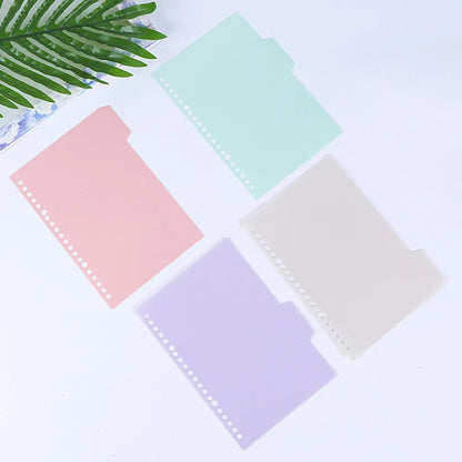 4Pcs/set B5 A5 A6 Binder Index Dividers Index Page for Loose-leaf Notebook Scrapbook Stationery Bookmark School Office Supplies - petguardiansupplies