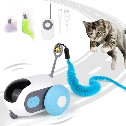 Smart Cat Toy 2 Modes Automatic Moving Remote Controlled Toy Car for Cats Dogs Interactive Playing Kitten Training Pet Supplies - petguardiansupplies