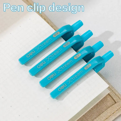 Deli 12PCS/Box Ballpoint Pen 0.7mm Office Gel Pens Smoothing Writing Low Viscosity Ink Writing Pens Office School Stationery - petguardiansupplies