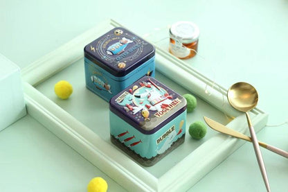 1PCS Exquisite 3D Cartoon Tin Box Biscuit /Tea leaf Sundries Container Case Metal Customizable Wholesale Child Gift Box Square - petguardiansupplies