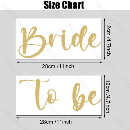 Bride to Be Sign Vinyl Stickers Mirror Champagne Gold Bride to Be Backdrop Decal for Bridal Shower Wedding Birthday Party Decor - petguardiansupplies