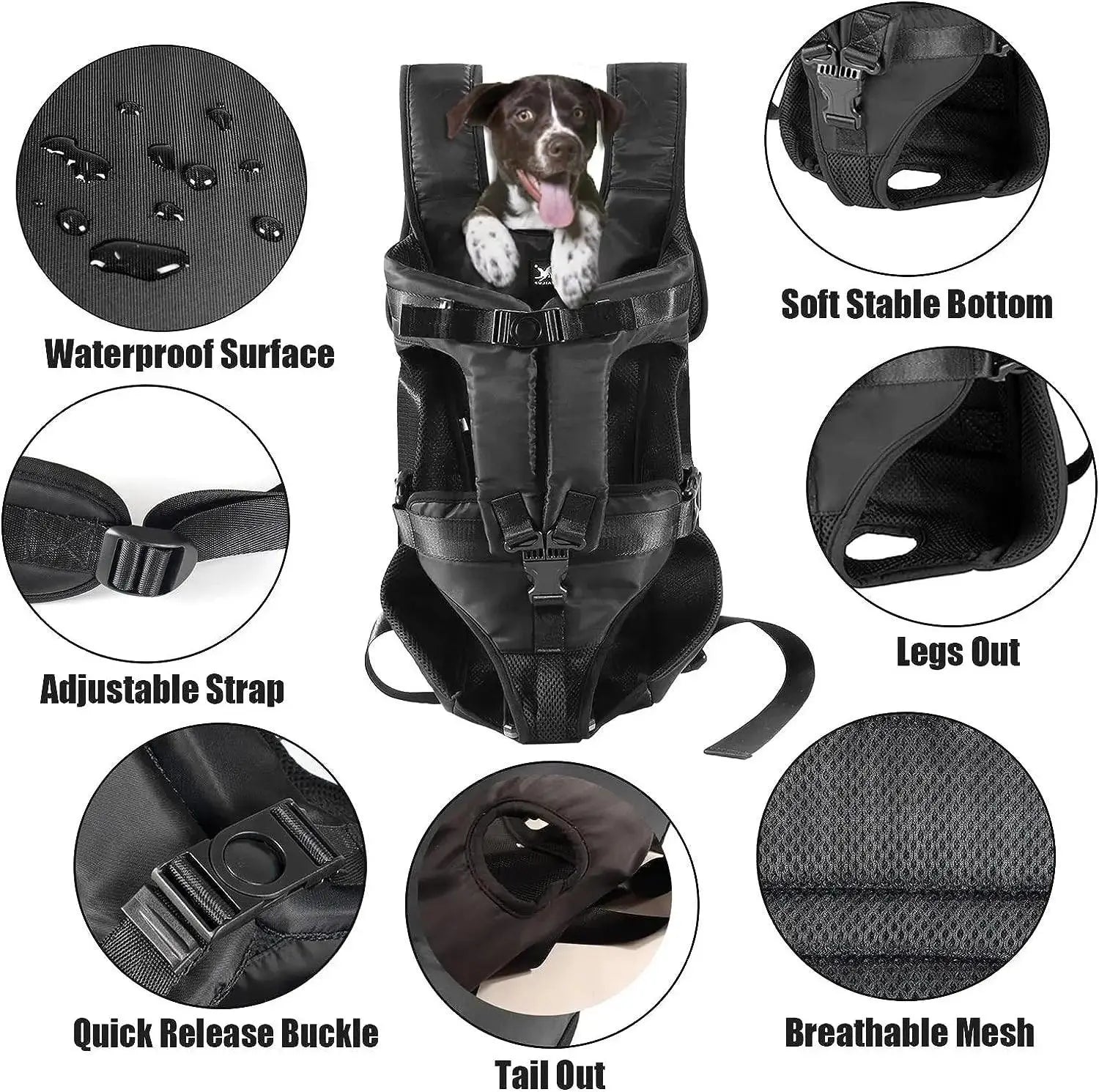 Pet Dog Carrier Bag Dogs Backpack Portable Travel Breathable Dog Bag Adjustable Outdoor Dog Carrier Bag Pet Carrying Supplies - petguardiansupplies