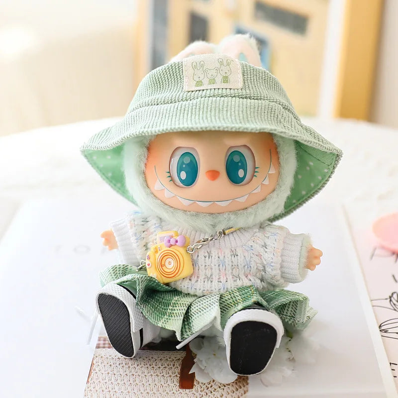 Labbubu Mini Doll Clothes Outfit Soft Knitted Sweater Suit Toy Gifts - petguardiansupplies