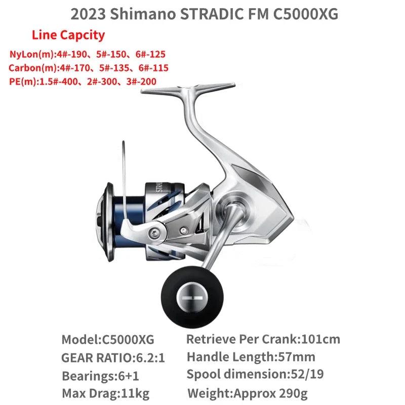 2023 Shimano STRADIC FM 1000S C2000S 2500S 2500SHG C3000 C3000HG C3000XG 3000MHG 4000MHG 4000XG C5000XG Spinning Fishing Reels - petguardiansupplies