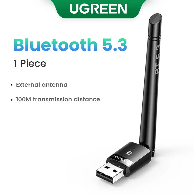 UGREEN USB Bluetooth 5.3 5.4 Dongle Adapter for PC Speaker Wireless Mouse Keyboard Music Audio Receiver Transmitter Bluetooth - petguardiansupplies