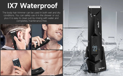 Rechargeable Electric Hair Clipper - Men's Facial Beard Body Grooming Kit - petguardiansupplies