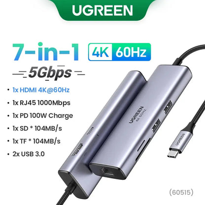 UGREEN Dual HDMI USB-C HUB 8K 4K HDMI Adapter 10 in 1 Splitter with RJ45 USB3.0 PD 100W Dock for MacBook Pro Air Laptop USB HUB - petguardiansupplies