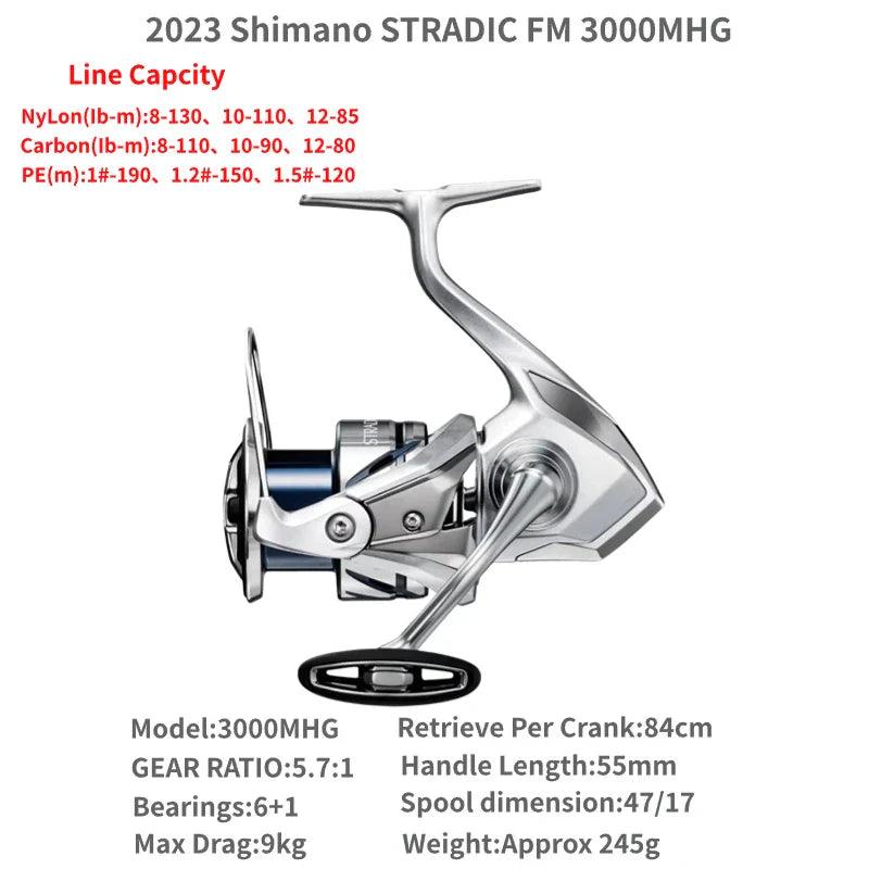 2023 Shimano STRADIC FM 1000S C2000S 2500S 2500SHG C3000 C3000HG C3000XG 3000MHG 4000MHG 4000XG C5000XG Spinning Fishing Reels - petguardiansupplies