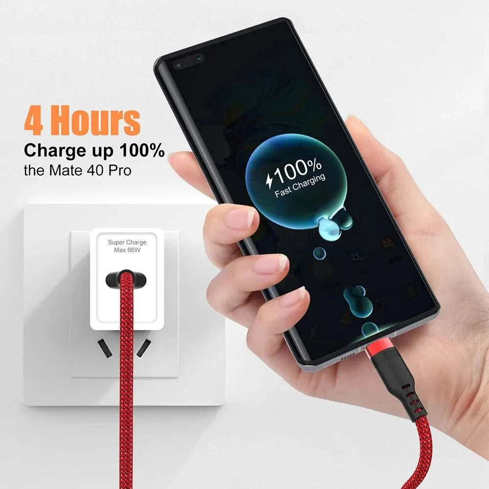 USB Type C Extended 5-Meter USB C 6A Super- Charging Cable Suitable For Huawei,Xiaomi,Vivo,OnePlus, And Leeco Phone Data Cable - petguardiansupplies