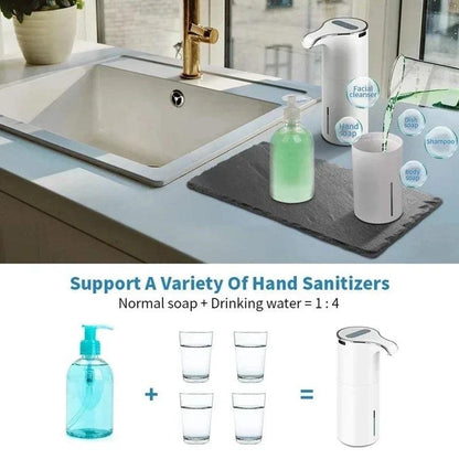 NEW 450Ml Automatic Soap Dispenser Touchless Foaming Soap Dispenser Rechargeable Waterproof Foam Soap Pump Dispenser - petguardiansupplies