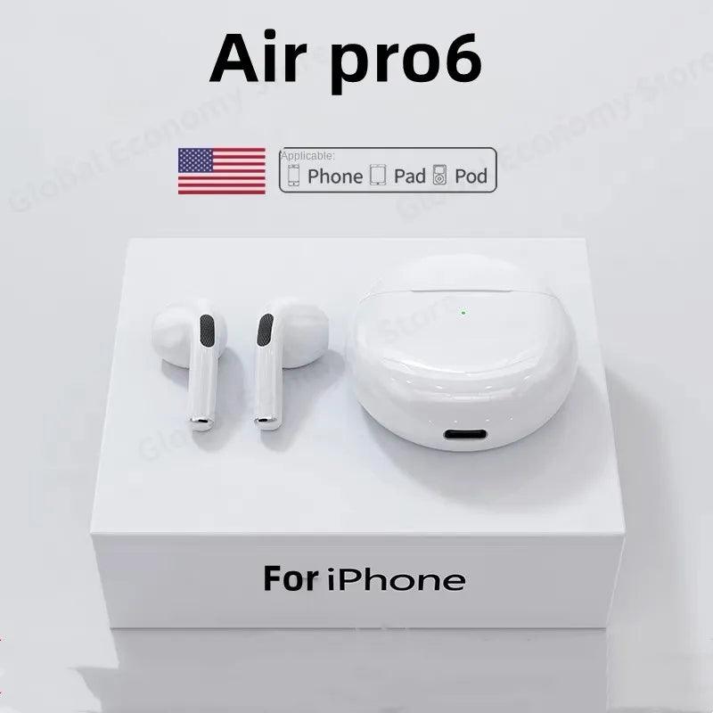 NEW Original Air Pro 6 TWS Wireless Headphones Fone Bluetooth Earphones Mic Pods In Ear Earbuds Earbuds sport Headset For Xiaomi - petguardiansupplies