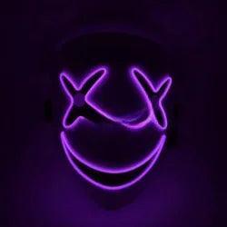 Led Light Pitch-dark Bullet Smiley Caterpillar Transparent Full Face Ghost Face Clown Black Covenant Witch Halloween Party Masks - petguardiansupplies