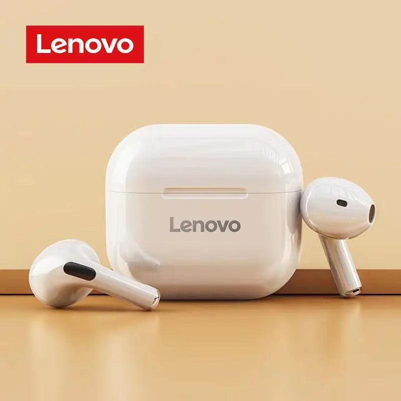 New Lenovo LP40 Earphones TWS Wireless Bluetooth Earbuds Bass Touch Control Stereo Noise Reduction Long Standby Original Choice - petguardiansupplies