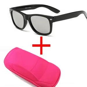 Cool 6-15 Years Kids Sunglasses Sun Glasses for Children Boys Girls Fashion Eyewares Coating Lens UV 400 Protection With Case - petguardiansupplies