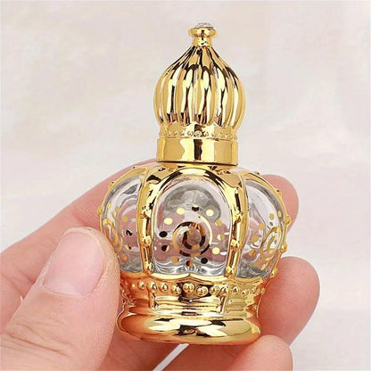 15ml 4 Random Patterns Luxury Golden Essential Oil Roller Bottle Refillable Perfume Bottle Glass Roll-On Essential Oil Bottle - petguardiansupplies