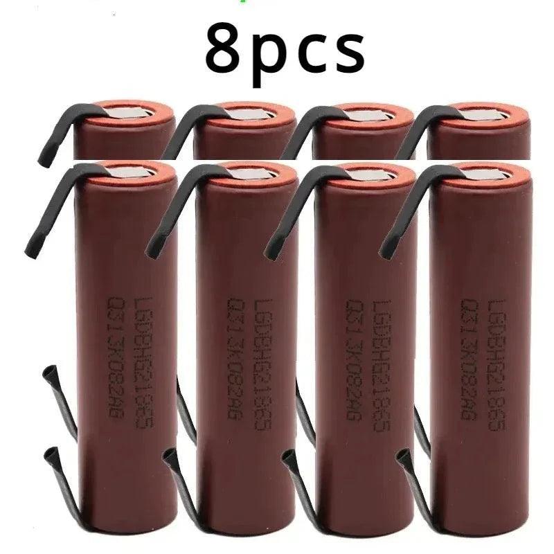 Original ForLG HG2 3000mAh battery 3.6v 18650 battery with strips soldered battery for screwdrivers 30A high current+DIY nickel - petguardiansupplies