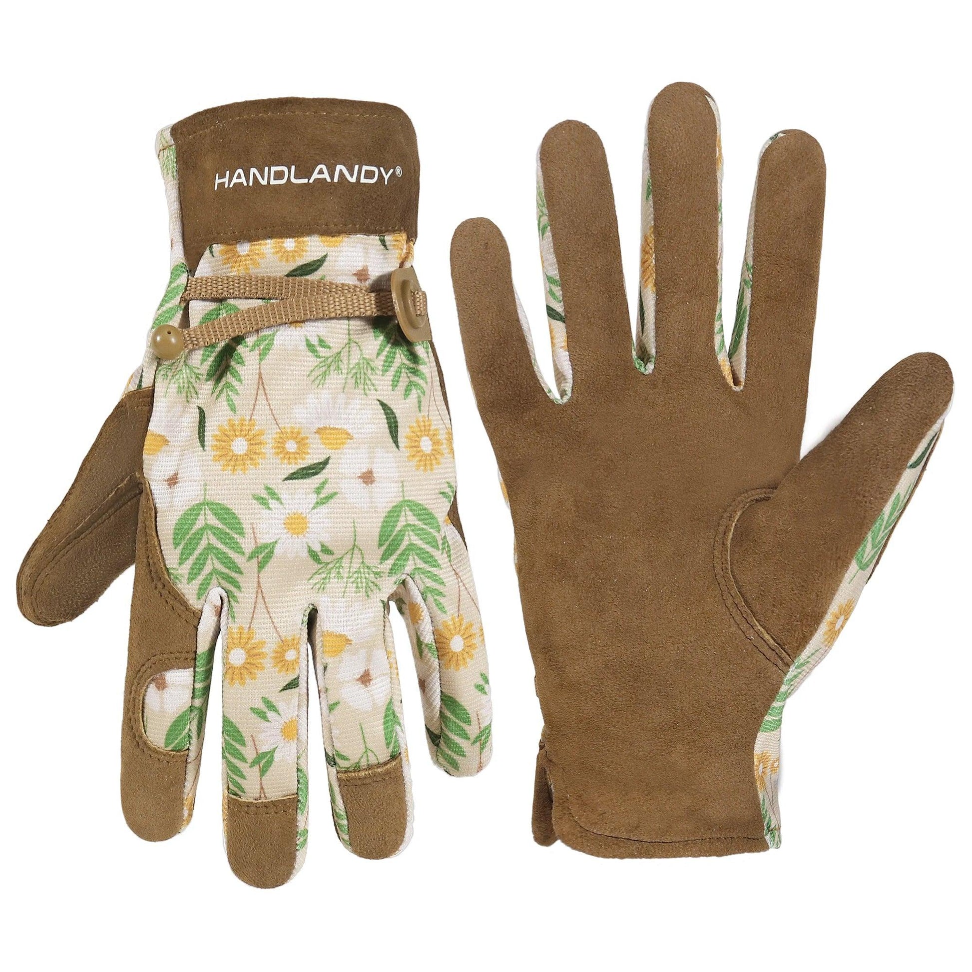 HANDLANDY Gardening Gloves for Women, Breathable Ladies Leather Garden Yard Gloves Best Gift for Gardeners - petguardiansupplies