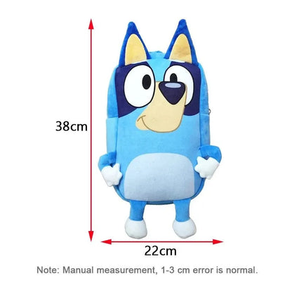 Bluey Family Cosplay Kindergarten Child Cartoon School Bag Bluebin Dog Backpack Kawaii Bluey Orange Dog Children's Backpack Toys - petguardiansupplies