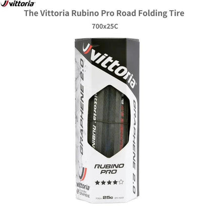 Vittoria Rubino Pro IV Graphite Race 2.0 700x25/28C Folding Tyres Road 28" Bicycle Clincher tire - Trusted Pet Products