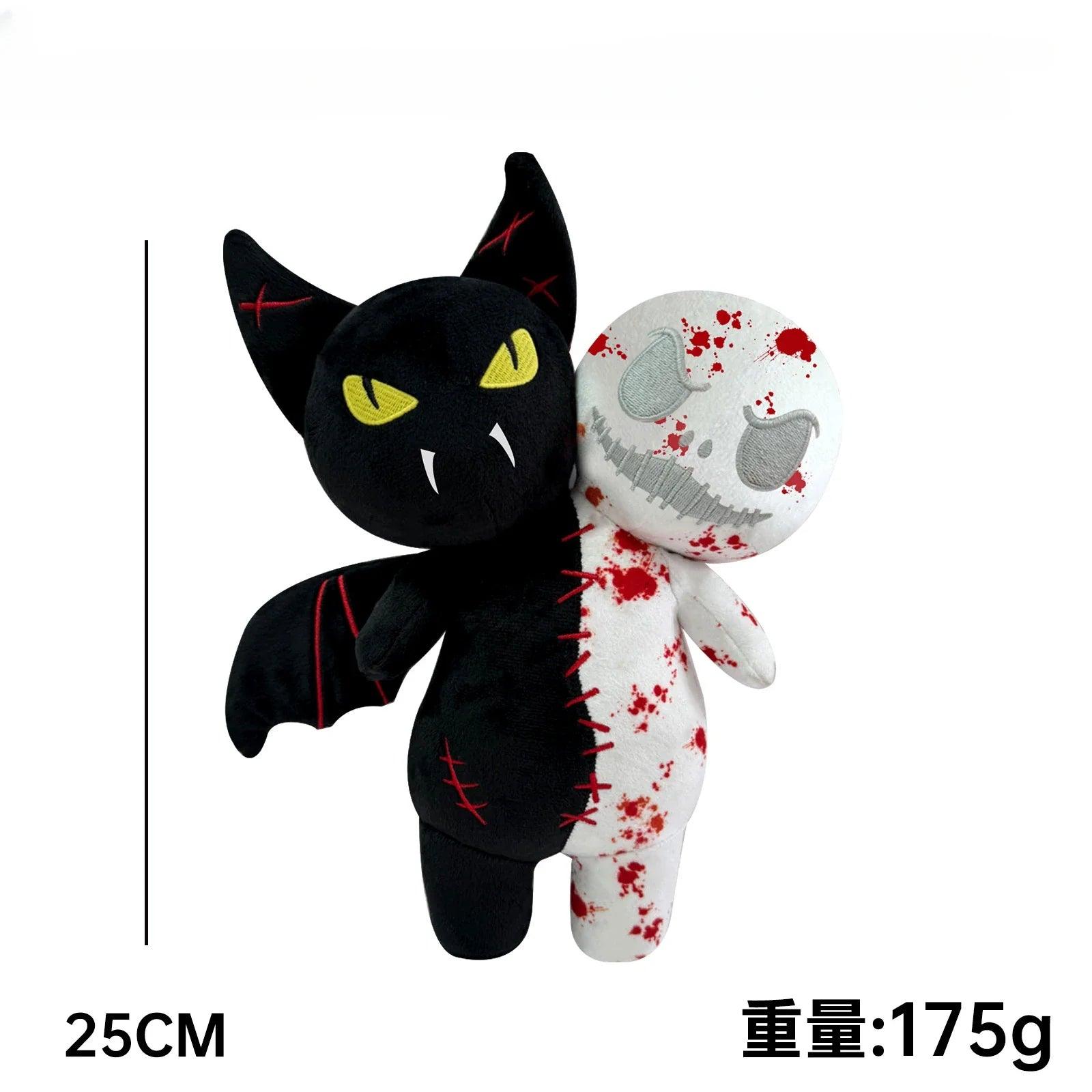 25cm Cartoon Anime Halloween The Nightmare Before Christmas Horror Pumpkin Skeleton Composite Plush Doll Toy Children Kids Gift - petguardiansupplies