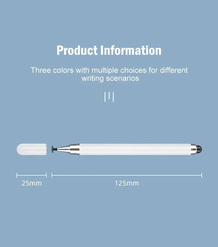 Dual-head Capacitive Pen Disc Silicone Head Dual-purpose Stylus PaintingOffice Retouching Mobile Phone Tablet Pen Capacitive Pen - petguardiansupplies