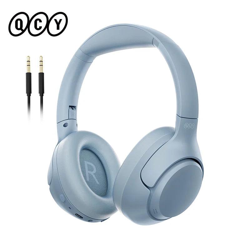 QCY H3 ANC Wireless Headphones Bluetooth 5.4 Hi-Res Audio Over Ear Headset 43dB Hybrid Active Noise Cancellation Earphones 60H - petguardiansupplies