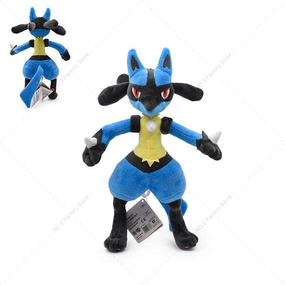 16-31cm Pokemon Standing Lucario Shiny Plush Doll Cute Mega Riolu Animal Stuffed Quality Peluche Toy Children Halloween Gifts - petguardiansupplies