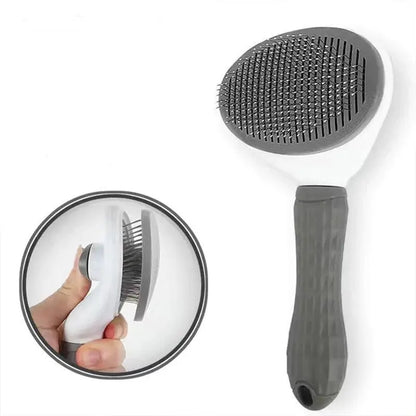 Pet Hair Removal Brush Dog Hair Comb Stainless Steel Automatic Hair Fading Cat Comb Pet Cleaning Grooming Supplies - petguardiansupplies