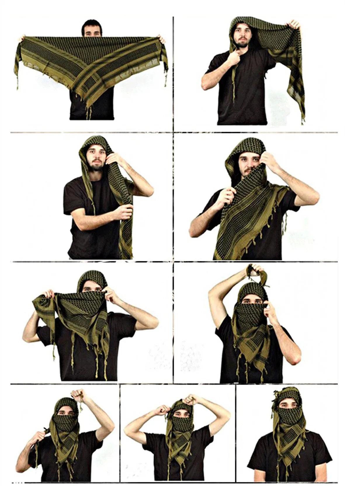 Special Forces Free Variety Turban Jacquard Scarf Thickening Outdoor Arabic Square Magic Outdoor Scarf Shawl CS Decorative Scarf - petguardiansupplies