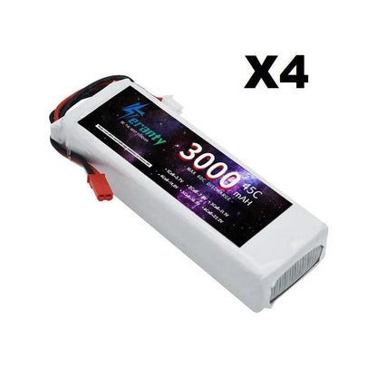 2/4PCS 3S 3000mAh Lipo Battery 11.1V 45C with XT60 Plug for RC Airplane Quadcopter Helicopter Drone FPV Model Racing Car Battery - petguardiansupplies