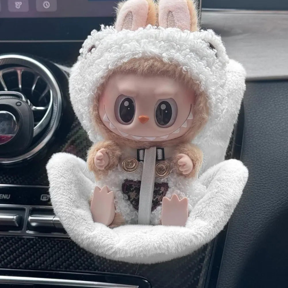 Labbubu Soft Doll Safety Seat for Car Cute Gifts - petguardiansupplies