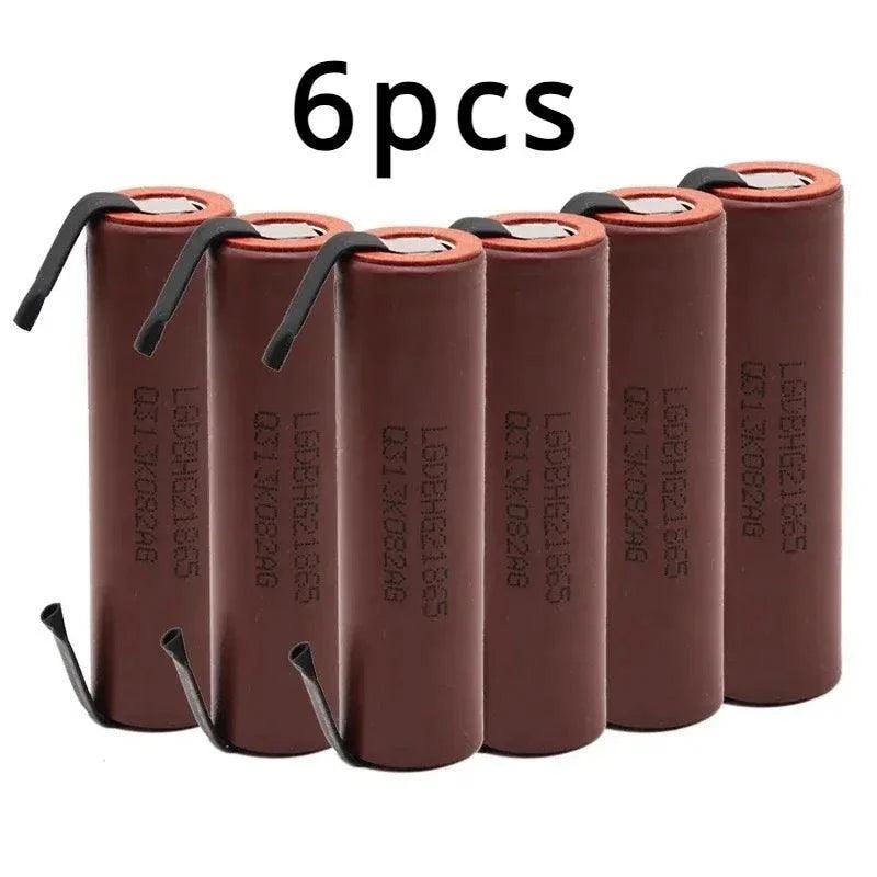 Original ForLG HG2 3000mAh battery 3.6v 18650 battery with strips soldered battery for screwdrivers 30A high current+DIY nickel - petguardiansupplies