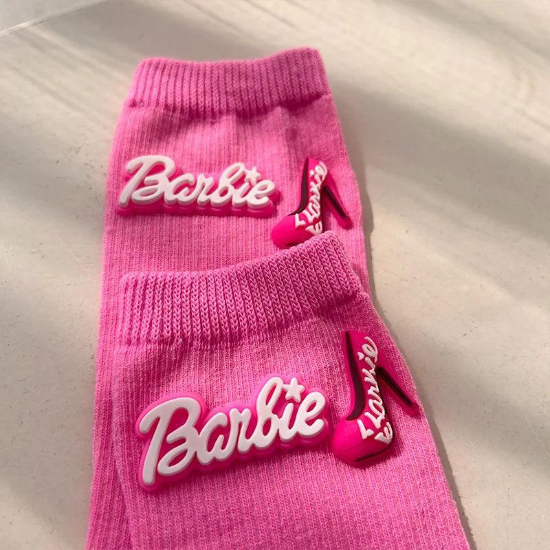 Kawali Anime Barbie Home Floor Socks Pink Fashion Sweet Warm Soft Comfortable Ins Cute Girls Gift Birthday Gift For Girlfriend - petguardiansupplies