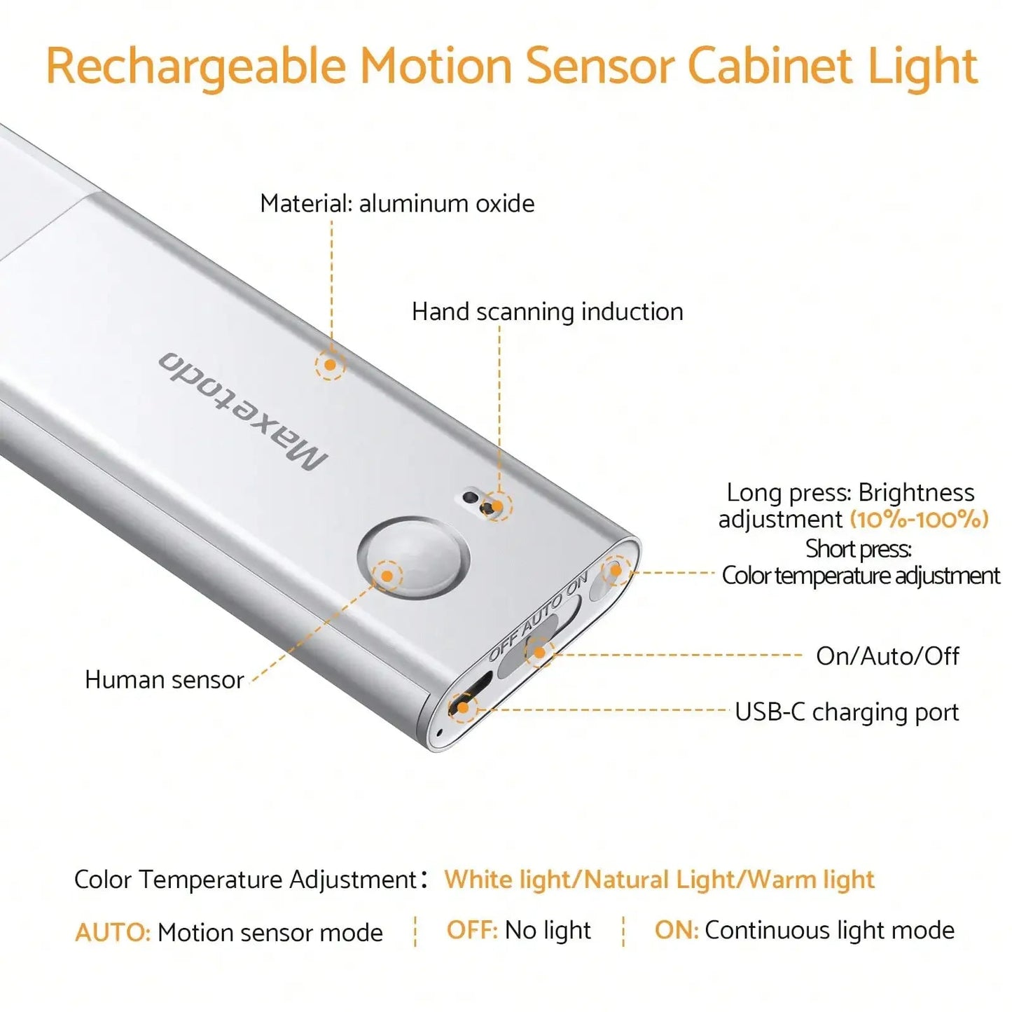 Under Cabinet LED Lights with Sensor and Magnetic Attachment - petguardiansupplies