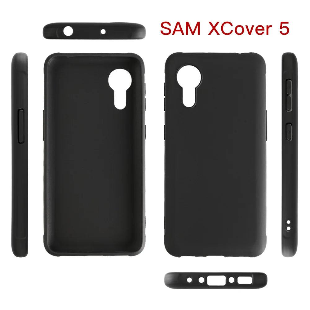 Soft TPU Case for Samsung Galaxy Xcover 5 Xcover5 EE Silicone Case Back Cover for Samsung X Cover 5 EE Matte Black Phone Shell - petguardiansupplies