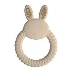 Silicone Bunny Teether - Cream - petguardiansupplies