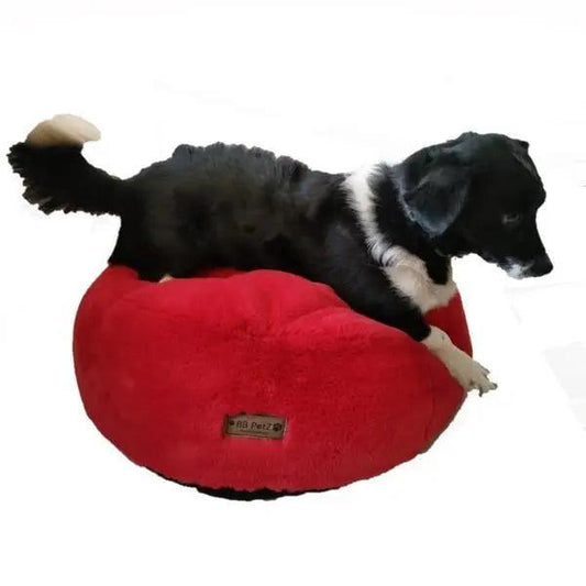 Small Pet Calming Plush Round Fleece Bed - petguardiansupplies