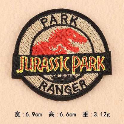 Dinosaur Jurassic Park Embroidered Iron On Clothes Patch For Clothing Stickers Garment Apparel Accessories - petguardiansupplies