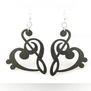 Treble Clef Heart Earrings # 1109 - petguardiansupplies