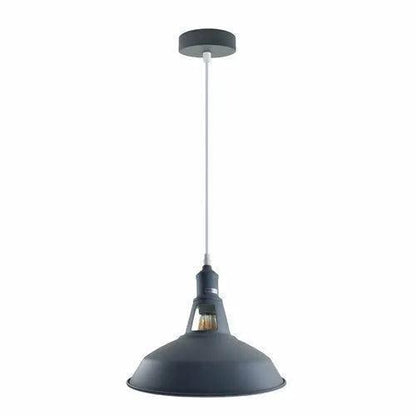 Industrial Vintage Modern Metal Retro E27 Ceiling Grey Barn Slotted - petguardiansupplies