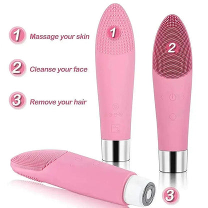 Electric Facial Cleansing Brush For Exfoliating, Massage And Deep Care - petguardiansupplies