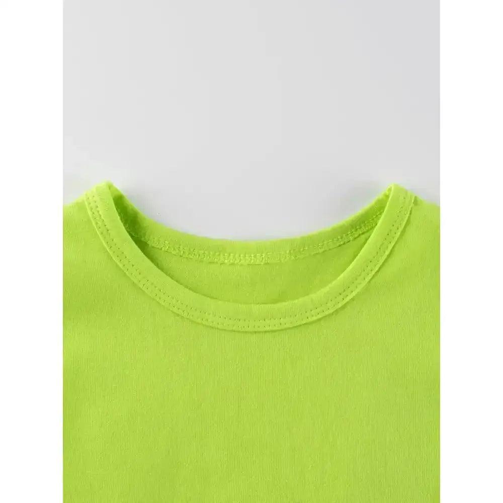 Hot Selling Baby Kids Unisex Solid Color Green T-Shirt - petguardiansupplies