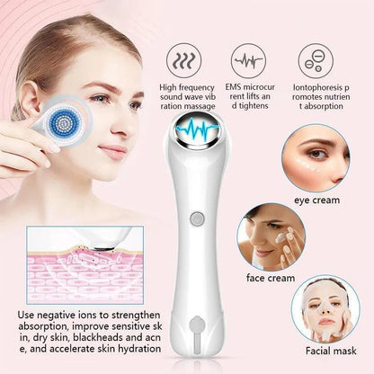 Electric Facial Cleansing Brush EMS Lifting and Introduction Massager - petguardiansupplies