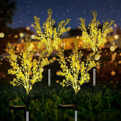 2Pcs Solar Canola Flower Shape Lights for Outdoor Christmas Decor - petguardiansupplies