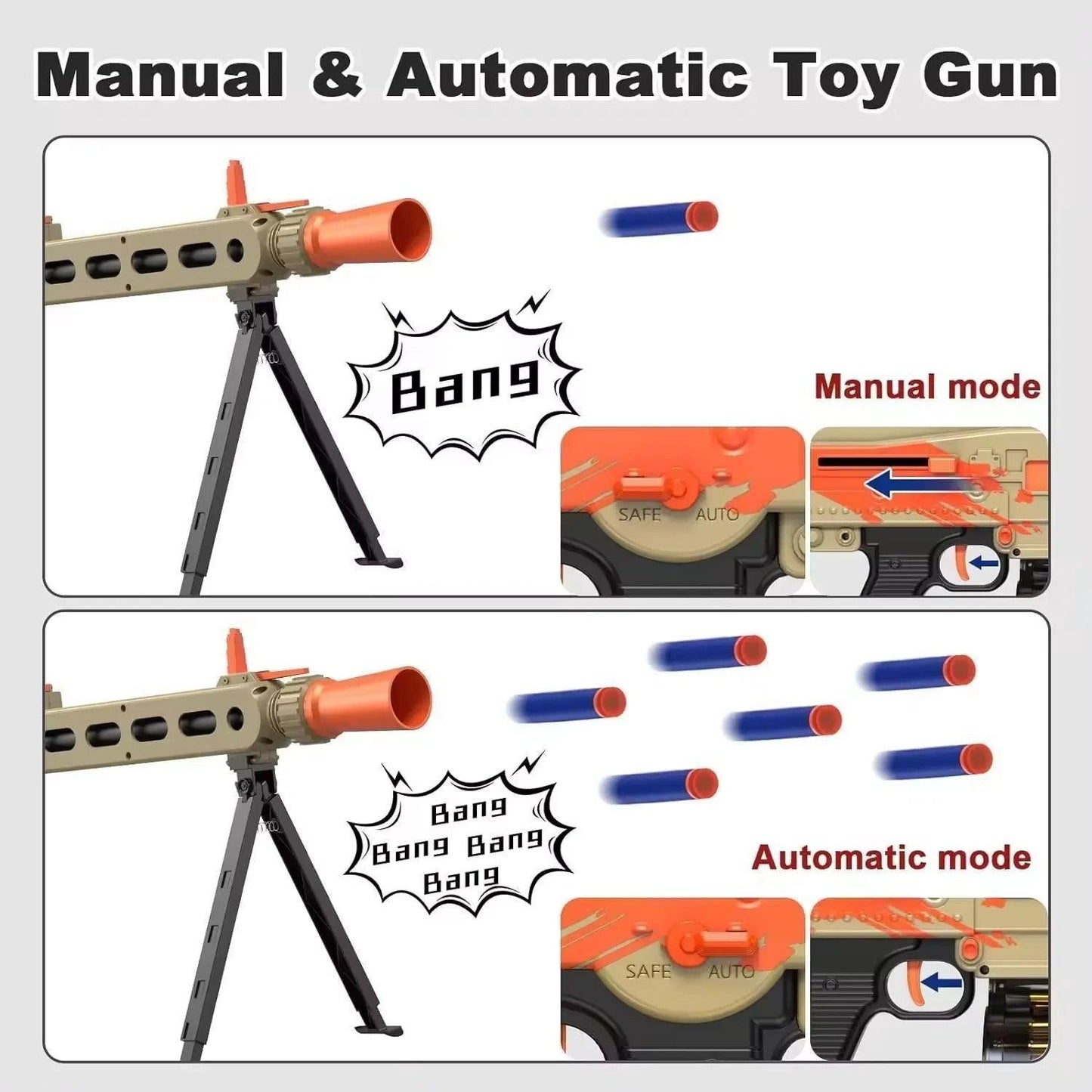 Automatic Soft Electric Shell Ejecting Foam Blasters for Kids - petguardiansupplies