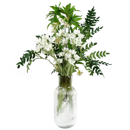 Pack of 6 x Artificial Flowers White Starflower Stem - 5 Flowers 60cm-4